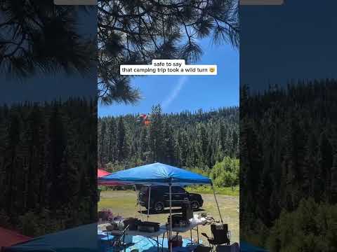 safe to say that camping trip took a wild turn 🤯#hypeengines #f18 #f18crash #viralvideos