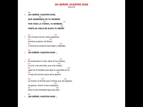 Oh Señor, nuestro Dios