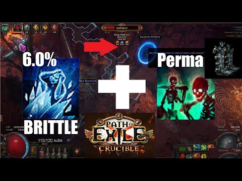 [Path of Exile 3.21] 6% Brittle AFK Skeletons Necromancer Utility in Crucible League - 1161