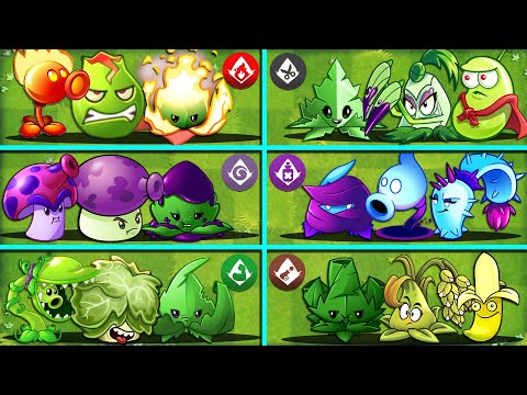 Random 6 Team Plants & Mint Battlez - Who Will WIn?? - Pvz 2 Team Plant vs Team Plant