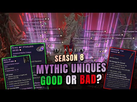 State of Mythic Uniques in Diablo 4: The Good & Bad?