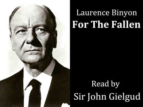 For the Fallen by Laurence Binyon - Read by Sir John Gielgud