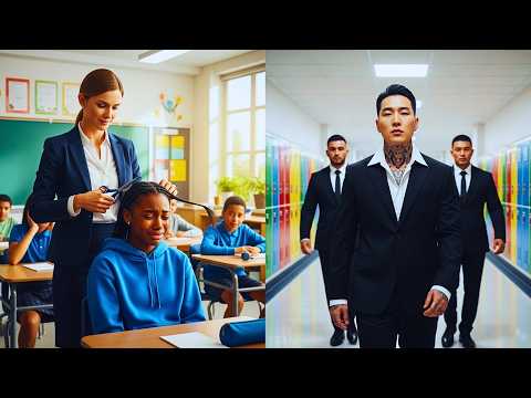 TEACHER CUTS OFF THE WRONG BLACK GIRL HAIR  UNWARE SHE WAS THE ADOPTED DAUGHTER OF THE KOREAN MAFIA