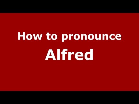 How to pronounce Alfred