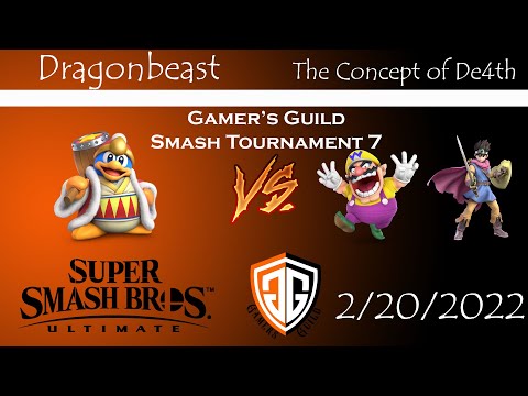 Gamer's Guild Smash Monthly 7 - Dragonbeast (King Dedede) vs The Concept of De4th (Wario, Hero)