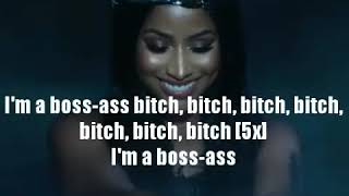 Nicki Minaj Boss Assbitch Lyrics Video