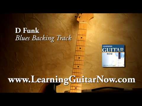Funky Blues Backing Track in D