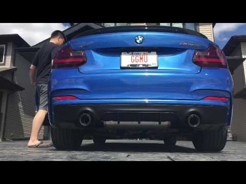 M240i Akrapovic evolution line exhaust system with oem downpipe cold start