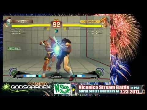 SSF4 AE: zubonc (Adon) vs nico2TENSHI (Claw) - Nico Stream Battle PS3 (Quarter Finals)