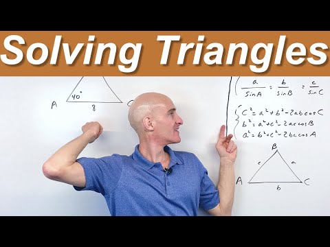 Solving Triangles Using Law of Sines and Law of Cosines
