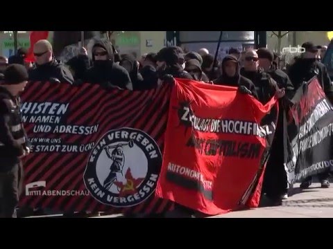 #MaHe0204: "Festnahmen bei Demos gegen Rechtsextreme" - rbb Abendschau 02.04.2016