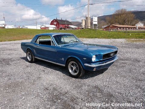 1966 Blue 289 Mustang Coupe For Sale Video