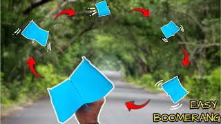 How to make Paper BOOMERANG airplane that comes back | Paper Craft | Paper Airplane