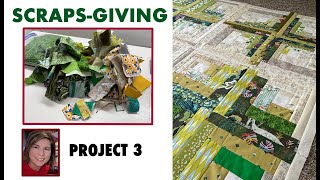 ♻️ 😇  Charity Quilt 3 from Scraps ✂️ ♻️ | QUILTING FOR GOOD | Scrapbuster | Alternating Log Cabin