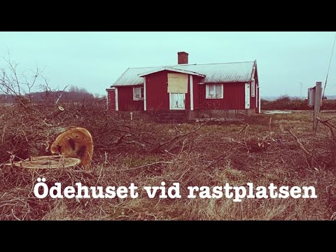 ÖDEHUSET vid RASTPLATS nära E22 - 2022-03-14 - Karlskrona - BLEKINGE (huset ska rivas - väg byggas)