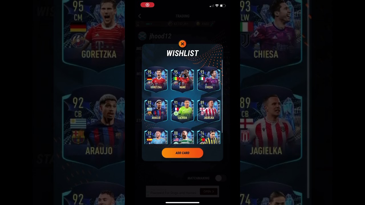 Do u have my wishlist?#madfut #trading