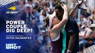 Svitolina/Monfils Celebrate Close Tiebreak Win | 2026 US Open