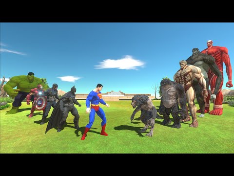 Superhero Team vs Creepy Monster Team – The Ultimate ARBS Battle! | Animal Revolt Batlle Simulator