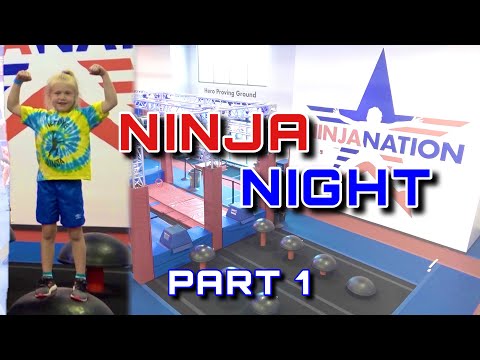 when she Runs 3 Courses at NINJA NIGHT at Ninja Nation / PART 1