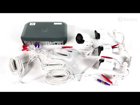 Swann DVR Security System Hardware Quick Start - how to connect cables