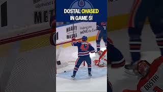 An EARLY SHOWER for Dostal in Game 5! ????????