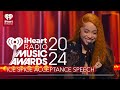 Ice Spice Accepts The Best New Hip-Hop Artist Award At The 2024 iHeartRadio Music Awards