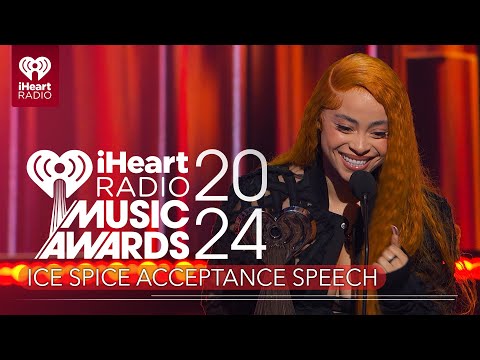 Ice Spice Accepts The Best New Hip-Hop Artist Award At The 2024 iHeartRadio Music Awards