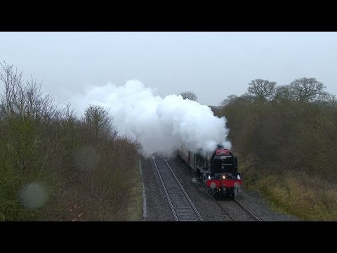46100 Royal Scot hauls the North Wales Coast Express 6 Feb 2016 in 4K