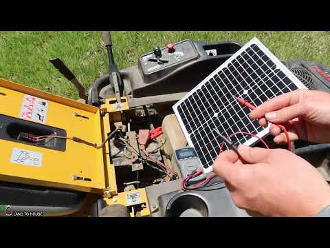 Lawnmower Solar Battery Charging