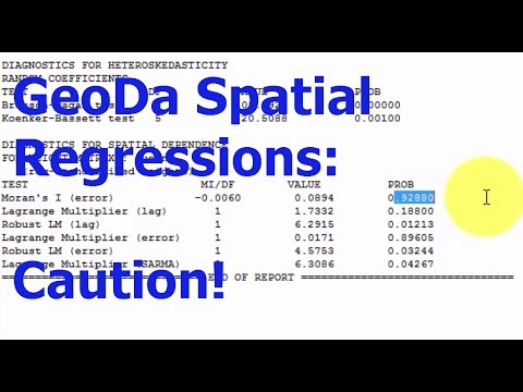 Spatial Regressions in GeoDa
