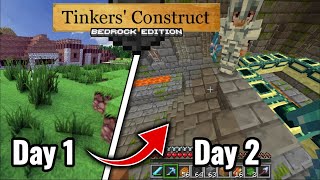 Overpowered Luck in Tinkers Construct Multiplayer | Minecraft Bedrock #gaming #minecraftbedrock