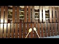 Goldenberg xylophone Etude number one measure 4 to the downbeat of 5