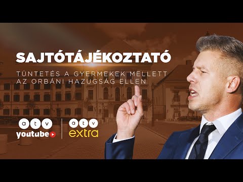 Magyar Péter sajtótájékoztatója közvetlenül a gyermekek melletti tüntetés után