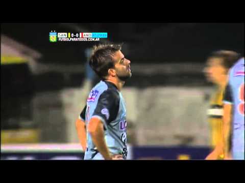 Expulsado Martínez. Santamarina 0 - Los Andes 0. Fecha 2. B Nacional 2015. FPT.