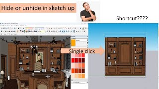 How to isolate object in sketchup with single click |Hide rest of model modeling easy 🤔