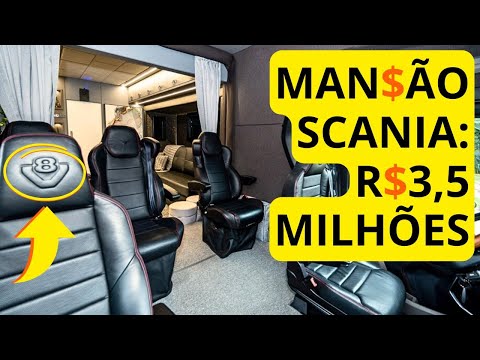 Meet the R$3.5 MILLION SCANIA 770S V8 Motorhome: the most luxurious mansion on wheels in Brazil!