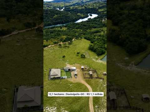 🌱 Chácara 12,1 ha perto de Davinópolis-GO. Casa, curral, poço e represa. R$ 1,1 milhão.