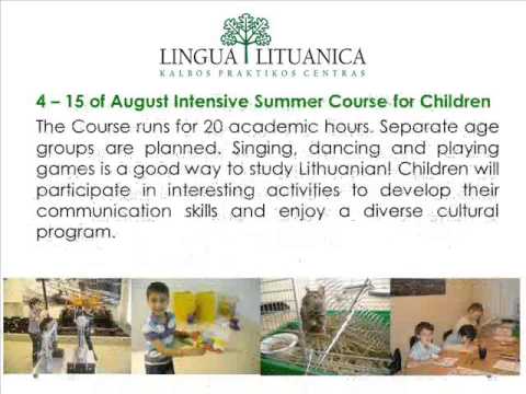 Intensive Lithuanian language Summer course 2014