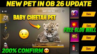 New Baby Cheetah pet in Freefire || Free Gloo wall || 24kGoldn - Mood ❤️ ( FreeFire Highlights ) #5