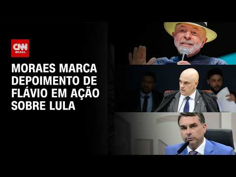 Moraes marca depoimento de Flávio em ação por suposta calúnia contra Lula | LIVE CNN