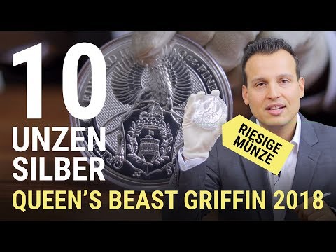 10 Unzen Silber ⚡ Queen's Beasts Griffin Silbermünze 2018