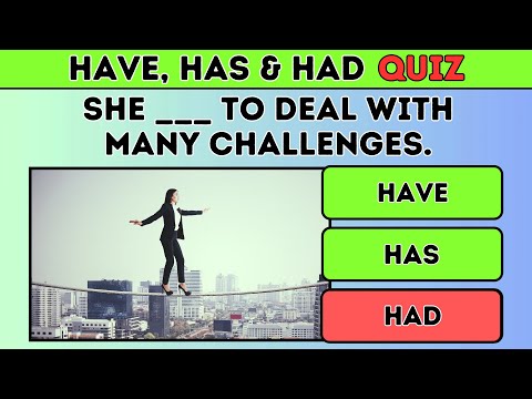 Verbs HAVE, HAS, HAD Quiz | Learn English | Basic English Quiz