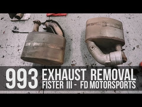 Porsche 1997 Carrera S exhaust removal: Prep for Fister Stage III