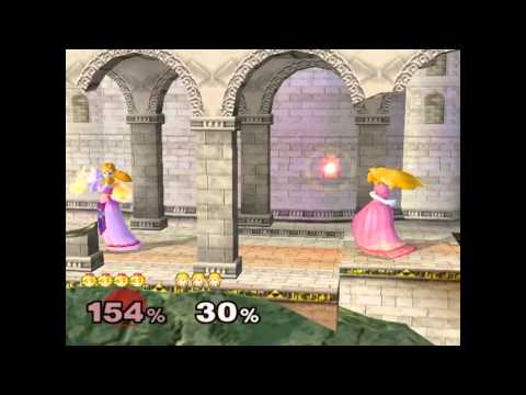 Super Smash Brothers Melee - Peach vs. Lv9 Zelda