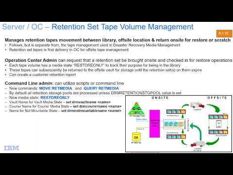 IBM Spectrum Protect 8.1.10 - Retention Set Tape Volume Management - Demo