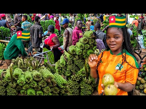 CHEAPEST WHOLESALE FRESH FOOD MARKET IN LOMÉ TOGO WEST AFRICA. 