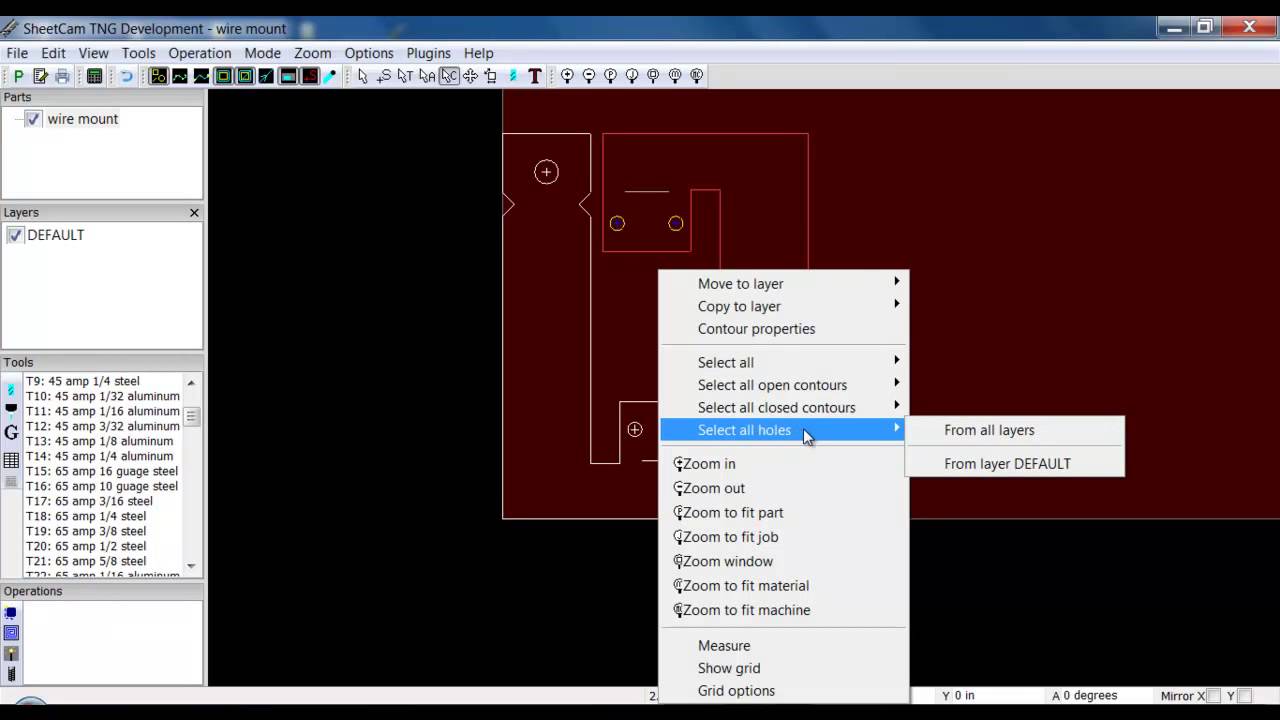 Sheetcam tutorial  3 Editing contours