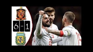 España 6-1 Argentina | Resumen Goles | Amistoso 2018 España 6-1 Argentina | Resumen Goles | Amistoso 2018