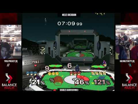 NE Melee Arcadian 5 - Yasu/Project (Blue) vs. Kalvar/Stacy's Stepdad (Red) - SSBM Doubles WQF