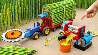 Top Most Creative DIY Circular Cutting Blade & Mini Sugarcane Crusher | HP Mini DIY Tractor
